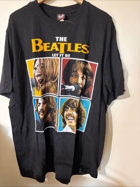 Black Beatles 'Let It Be' Graphic Tee